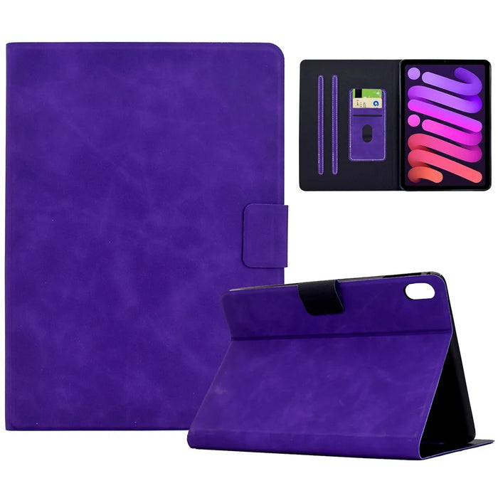For iPad mini (2024) / (2021) Case PU Leather Tablet Cover with Card Slots - Purple - 1
