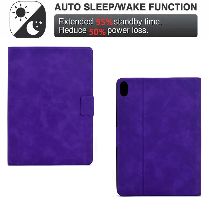 For iPad mini (2024) / (2021) Case PU Leather Tablet Cover with Card Slots - Purple - 4
