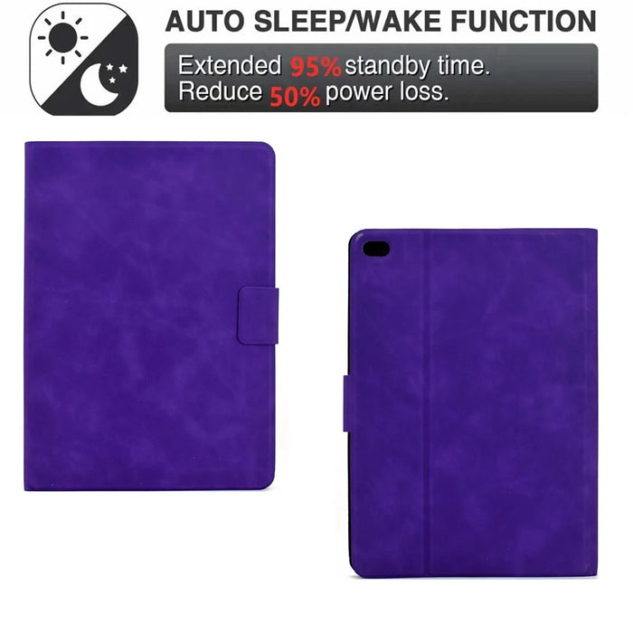 Tablet Case For iPad 9.7-inch (2018) / (2017) / Air 2 / Air (2013) PU Leather Cover with Card Slots - Purple - 4