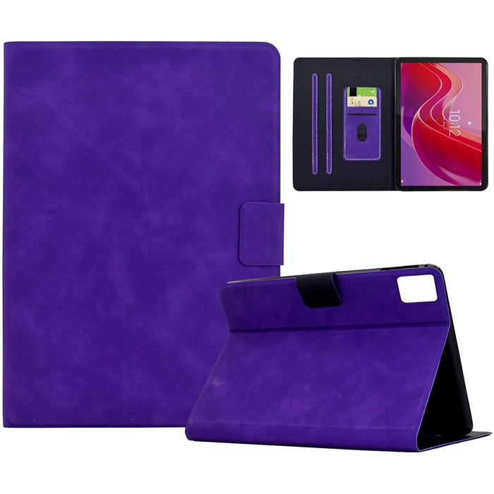 For Lenovo Tab M11 / Xiaoxin Pad 11 2024 Case PU Leather Tablet Cover with Card Slots - Purple - 1