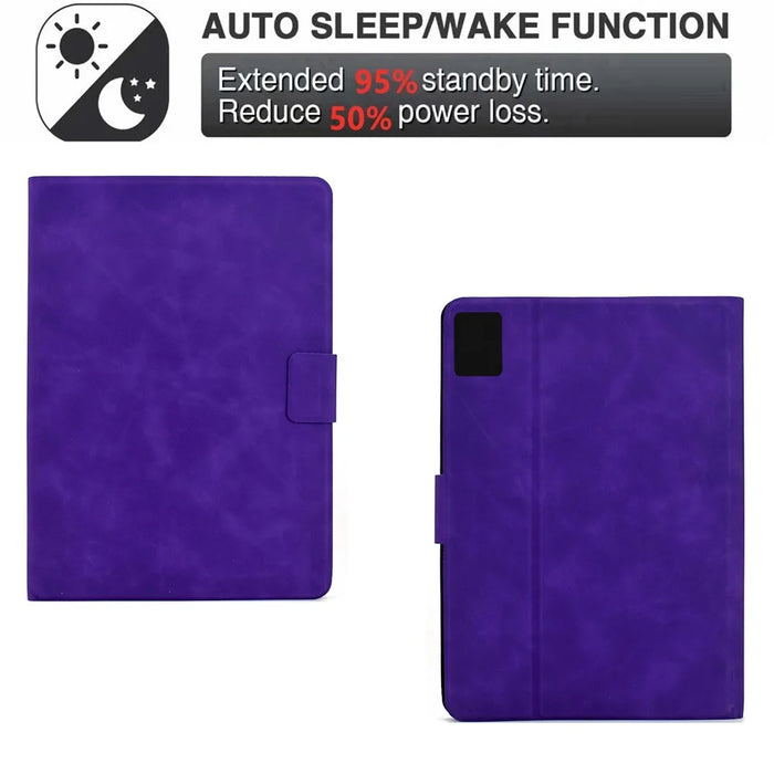 For Lenovo Tab M11 / Xiaoxin Pad 11 2024 Case PU Leather Tablet Cover with Card Slots - Purple - 4