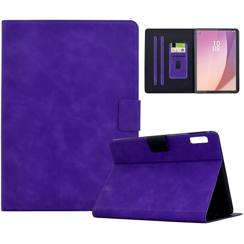 For Lenovo Tab M9 TB-310FU Case PU Leather Tablet Cover with Card Slots - Purple - 1
