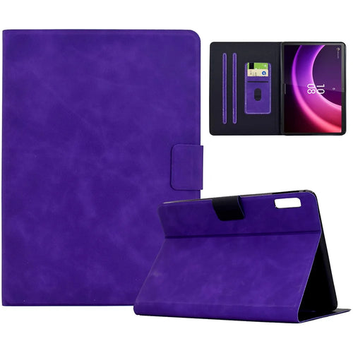 For Lenovo Tab P11 Gen 2 Case PU Leather Tablet Cover with Card Slots - Purple - 1