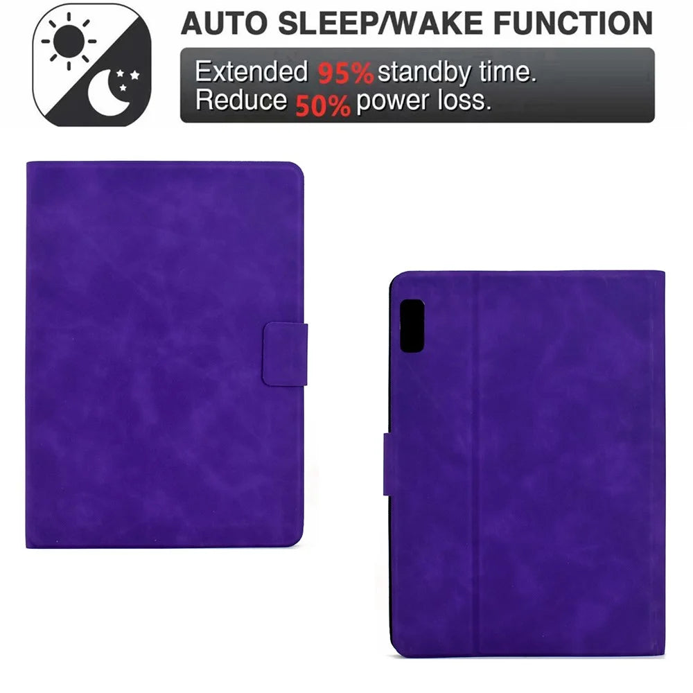For Lenovo Tab P11 Gen 2 Case PU Leather Tablet Cover with Card Slots - Purple - 4