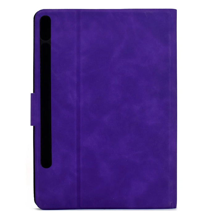 For Samsung Galaxy Tab S9 / Tab S9 FE Case PU Leather Tablet Cover with Card Slots - Purple - 7