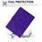 For Samsung Galaxy Tab A9 Case PU Leather Tablet Cover with Card Slots - Purple - 5