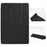 For Samsung Galaxy Tab S10 FE+ Case PU Leather Origami Stand Clear Tablet Cover - Black - 1