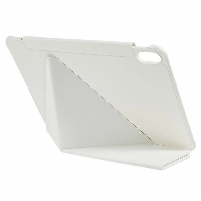 For iPad (2025) / iPad 10.9 (2022) Case Y-Shape Stand PU Leather Flip Tablet Cover with Auto Wake / Sleep - Beige - 2