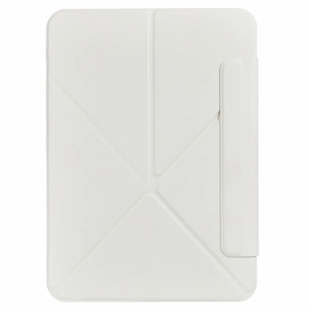 For iPad (2025) / iPad 10.9 (2022) Case Y-Shape Stand PU Leather Flip Tablet Cover with Auto Wake / Sleep - Beige - 7