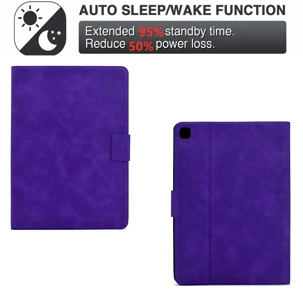 Tablet Case For iPad 10.2 (2021) / (2020) / (2019) / Air 10.5 inch (2019) / Pro 10.5-inch (2017) PU Leather Cover with Card Slots - Purple - 4