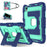 For iPad mini (2024) / (2021) Case with Kickstand Strap Pen Slot Anti Drop PC + Silicone Tablet Cover - Black / Mint Green - 1