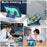 For iPad mini (2024) / (2021) Case with Kickstand Strap Pen Slot Anti Drop PC + Silicone Tablet Cover - Black / Mint Green - 4