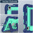 For iPad mini (2024) / (2021) Case with Kickstand Strap Pen Slot Anti Drop PC + Silicone Tablet Cover - Black / Mint Green - 5