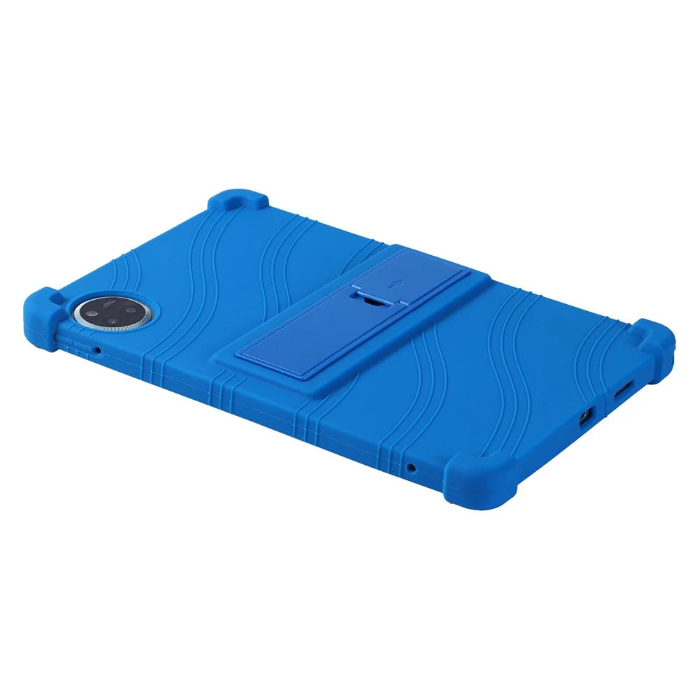 For Doogee U11 / U11 Pro Silicone Case with Kickstand Rugged Protective Cover - Dark Blue - 4