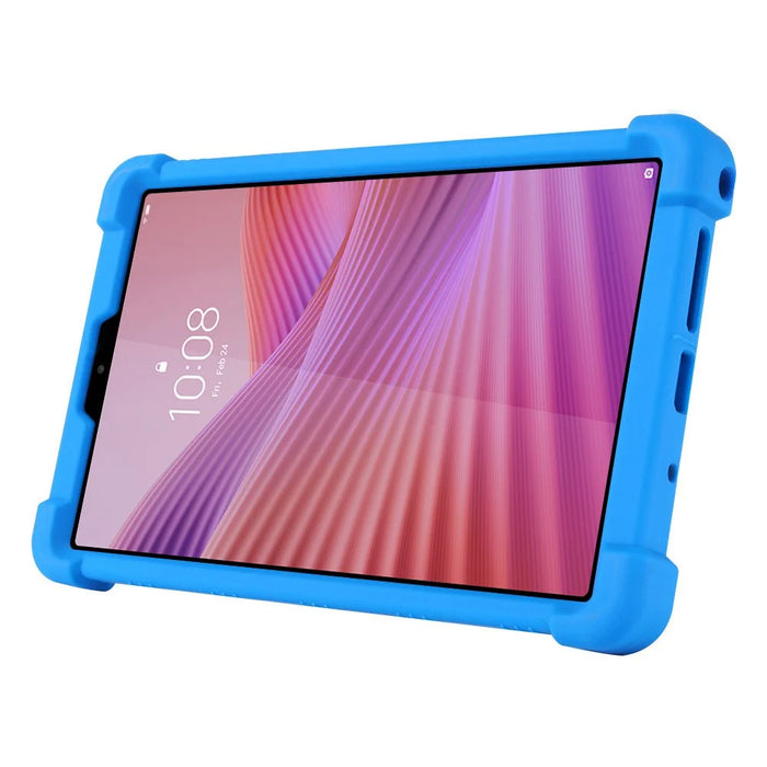For Lenovo Tab K9 / Tab One Silicone Case with Kickstand Rugged Protective Cover - Dark Blue - 2