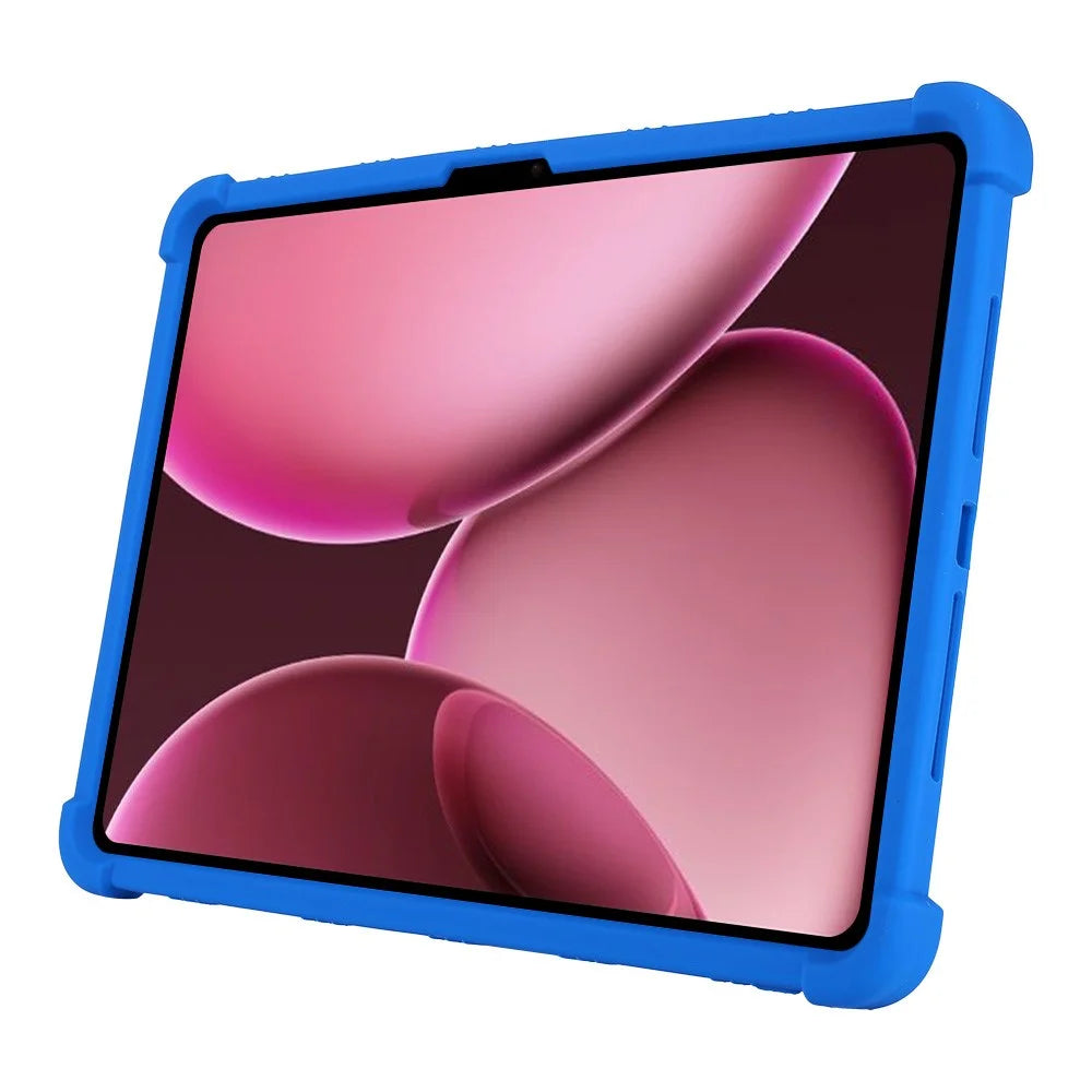 For Oppo Pad 4 Pro / OnePlus Pad 2 Pro Silicone Case with Kickstand Rugged Protective Cover - Dark Blue - 2