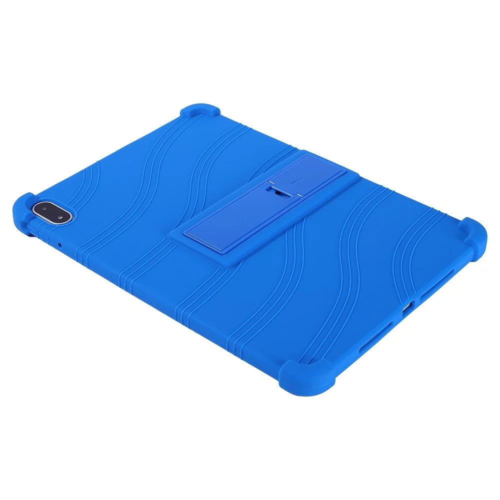 For Oppo Pad 4 Pro / OnePlus Pad 2 Pro Silicone Case with Kickstand Rugged Protective Cover - Dark Blue - 4