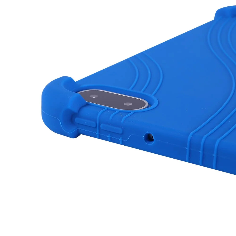 For Oppo Pad 4 Pro / OnePlus Pad 2 Pro Silicone Case with Kickstand Rugged Protective Cover - Dark Blue - 7