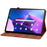 For Lenovo Tab TB311FU Case Lily Flower Imprint Card Slots Leather Tablet Cover - Brown - 3
