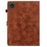 For Lenovo Tab TB311FU Case Lily Flower Imprint Card Slots Leather Tablet Cover - Brown - 6