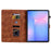 For Samsung Galaxy Tab S10 FE+ Case Lily Flower Imprint Card Slots Leather Tablet Cover - Brown - 2