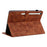 For Samsung Galaxy Tab S10 FE+ Case Lily Flower Imprint Card Slots Leather Tablet Cover - Brown - 4