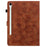 For Samsung Galaxy Tab S10 FE+ Case Lily Flower Imprint Card Slots Leather Tablet Cover - Brown - 6