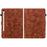 For Samsung Galaxy Tab S10 FE+ Case Lily Flower Imprint Card Slots Leather Tablet Cover - Brown - 7