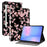 For Samsung Galaxy Tab S10 FE+ Leather Case Pattern Printed Stand Tablet Cover with Card Slots - Plum Blossom - 1
