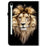 For Samsung Galaxy Tab S10 FE+ Leather Case Pattern Printed Stand Tablet Cover with Card Slots - Lion Head - 6