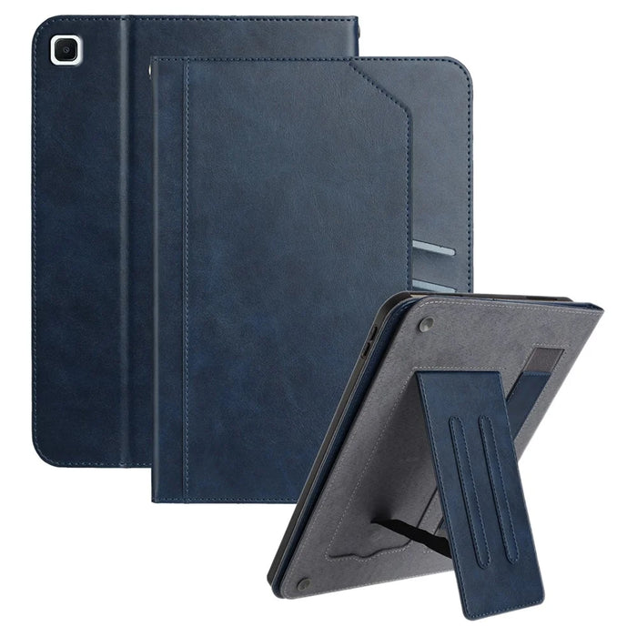 Stand Case for Samsung Galaxy Tab S6 Lite (2024) / (2022) / (2020) Auto Wake / Sleep PU Leather Tablet Cover with Wallet / Hand Strap - Blue - 1