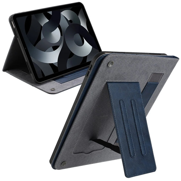 For Samsung Galaxy Tab A9 Stand Case Auto Wake / Sleep PU Leather Tablet Cover with Wallet / Hand Strap - Blue - 3
