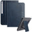 For Samsung Galaxy Tab S10 FE+ Stand Case Auto Wake / Sleep PU Leather Tablet Cover with Wallet / Hand Strap - Blue - 1