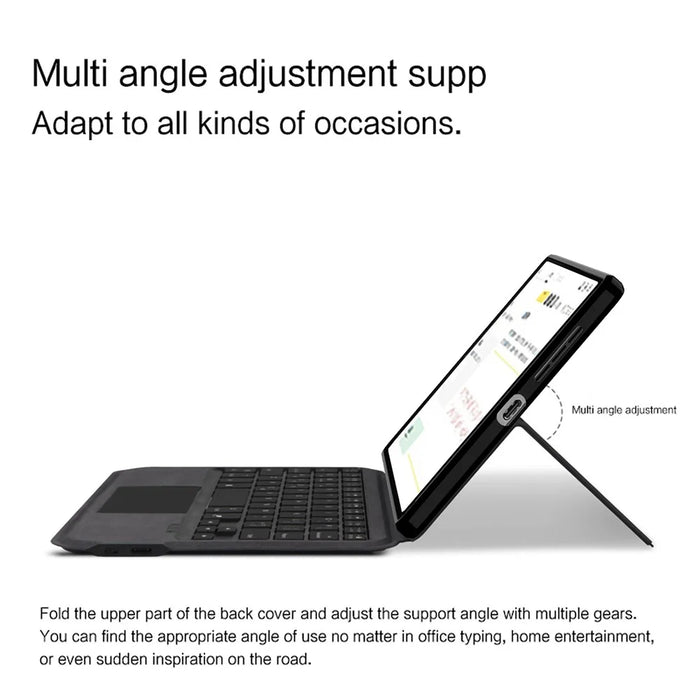 For Lenovo Legion Y700 (2025) Leather Case + Touchpad Bluetooth-Compatible Keyboard with Backlit - 5