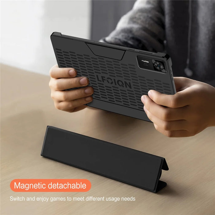 For Lenovo Legion Y700 (2025) Case Stand PU Leather Magnetic Detachable Tablet Cover - Black - 7