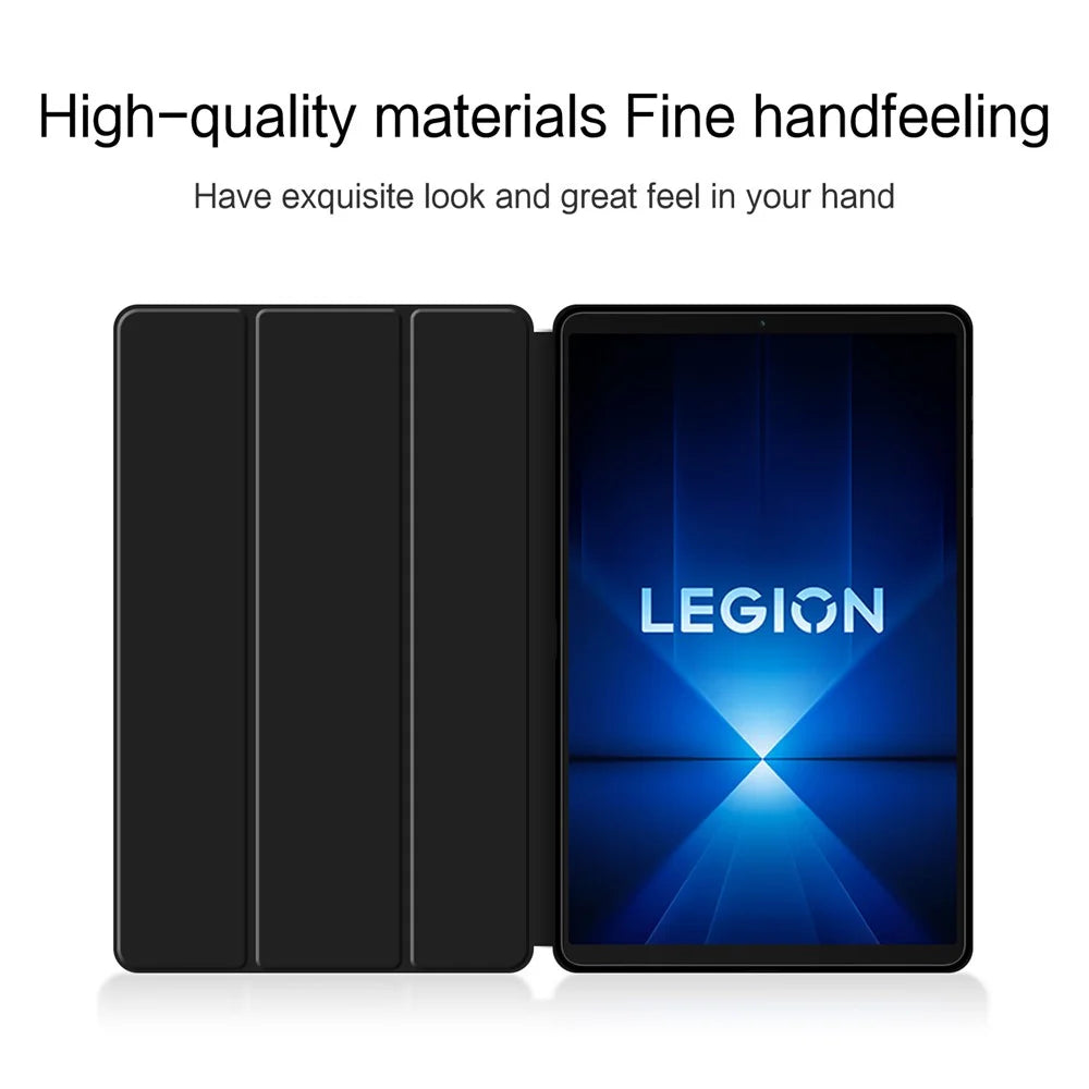 For Lenovo Legion Y700 (2025) Case PU Leather TPU Back Trifold Stand Tablet Cover - Black - 4