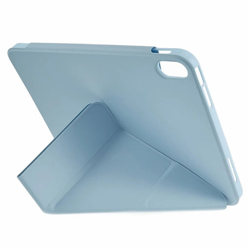 For iPad (2025) / iPad 10.9 (2022) Case Origami Stand PU Leather + TPU Tablet Cover - Blue - 2