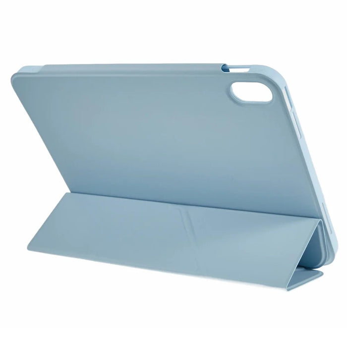 For iPad (2025) / iPad 10.9 (2022) Case Origami Stand PU Leather + TPU Tablet Cover - Blue - 3
