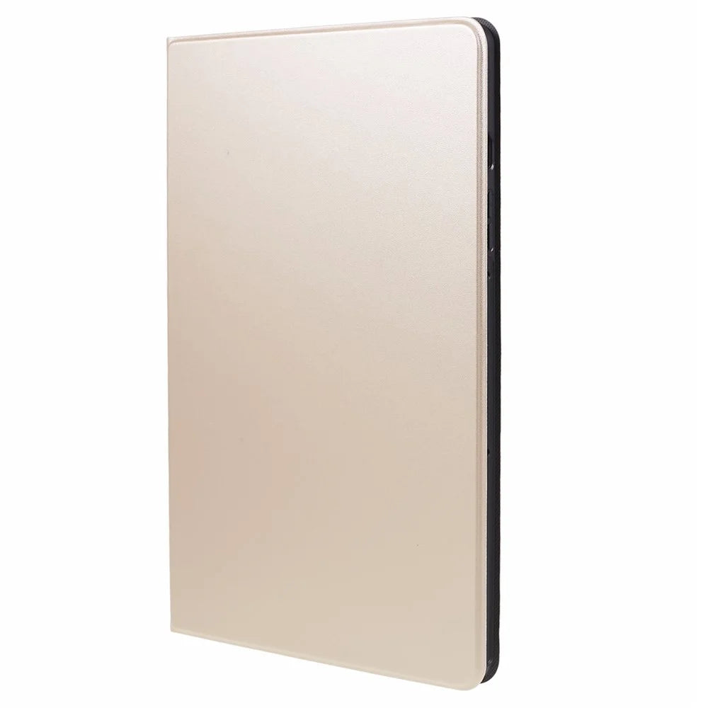 For Samsung Galaxy Tab S10 FE+ Case PU Leather Folding Stand Tablet Protective Cover - Gold - 4