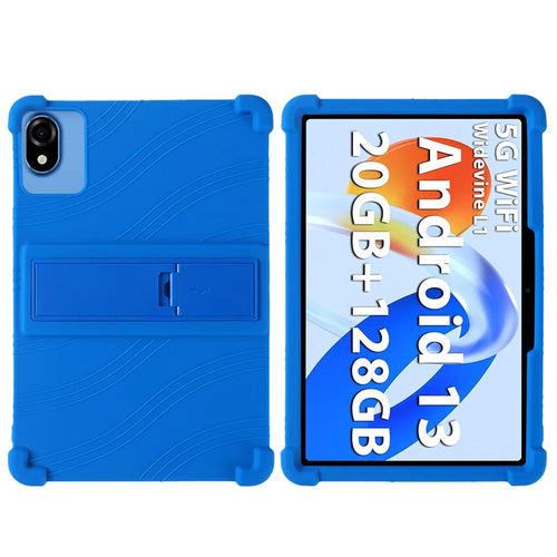 Silicone Case For Blackview Tab 60 Wifi / Tab 60 Pro / Oscal Pad 30 WiFi / 80 WiFi / Doogee U9 / U10 / U10 Pro Rugged Cover with Kickstand - Dark Blue - 1
