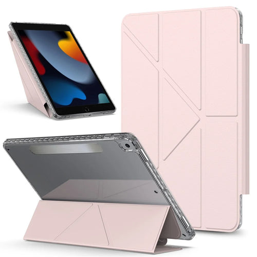 Tablet Case For iPad 10.2 (2021)  /  (2020)  /  (2019)  /  Air 10.5 inch (2019) Stand Magnetic Detachable Leather Cover with Auto Wake  /  Sleep - Pink - 1