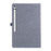 For Samsung Galaxy Tab S10 FE+ Leather Case Card Holder Cloth Texture Tablet Stand Cover - Blue - 5