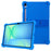 For Samsung Galaxy Tab S10 FE+ Silicone Case with Kickstand Rugged Protective Cover - Dark Blue - 1