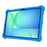 For Samsung Galaxy Tab S10 FE+ Silicone Case with Kickstand Rugged Protective Cover - Dark Blue - 3