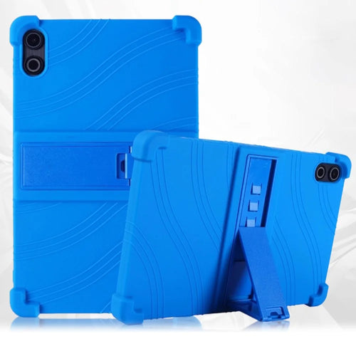 For FEARWIKY FKYC12 10.36 inch Silicone Case with Kickstand Rugged Protective Cover - Dark Blue - 1