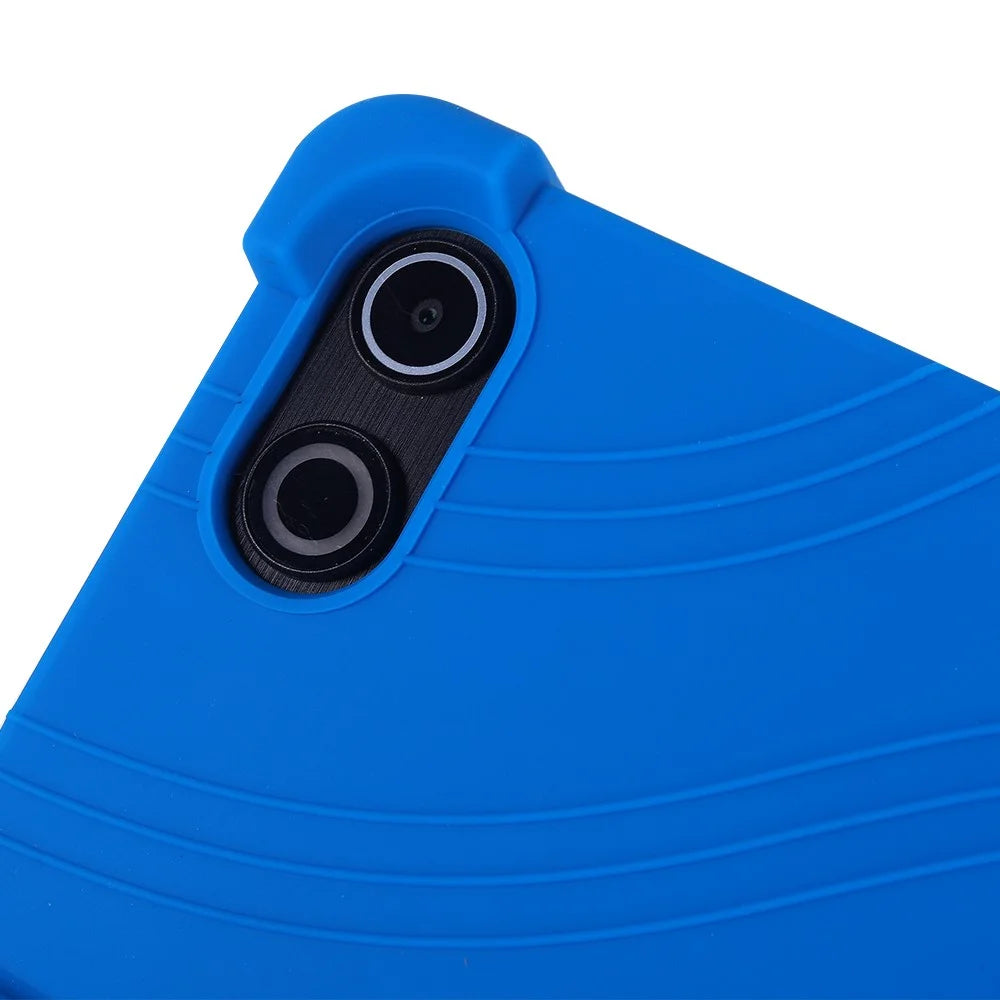 For FEARWIKY FKYC12 10.36 inch Silicone Case with Kickstand Rugged Protective Cover - Dark Blue - 7