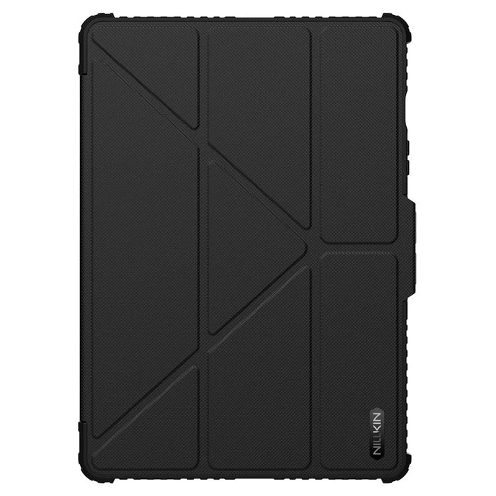 NILLKIN Bumper Leather Case Pro for Samsung Galaxy Tab S10 FE / S9 Slide Camera Lid Origami Stand Tablet Cover Auto Wake  /  Sleep - Black - 4