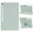 For Samsung Galaxy Tab S10 FE+ Case PC + PU Leather Origami Stand Magnetic Tablet Cover - Light Green - 1