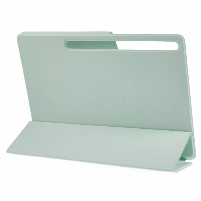 For Samsung Galaxy Tab S10 FE+ Case PC + PU Leather Origami Stand Magnetic Tablet Cover - Light Green - 3