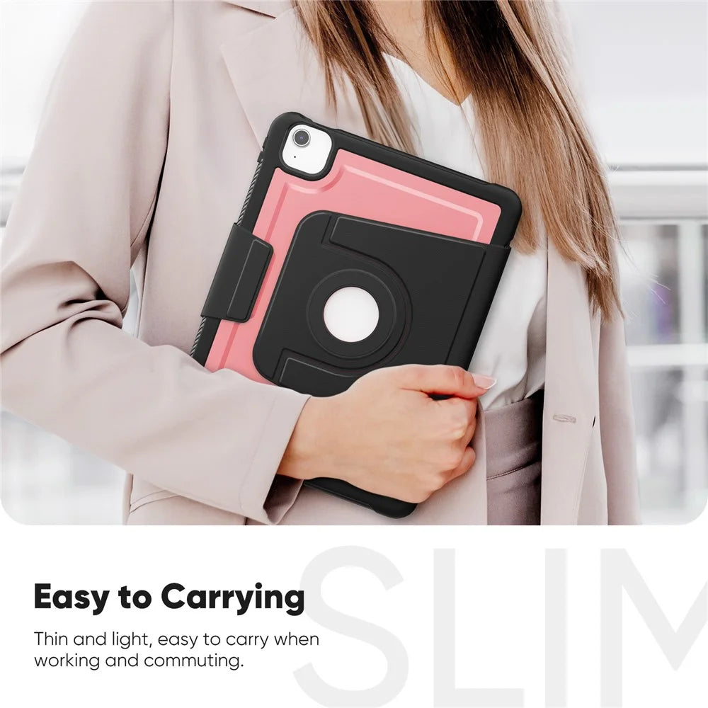 Tablet Case for iPad Air 11 (2026) / (2025) / (2024) / Air (2022) / (2020) / Pro 11 (2022) / (2021) / (2020) Detachable PU Leather Flip Cover - Pink - 5